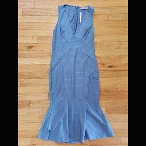 Asos Blue bandage bodycon midi dress